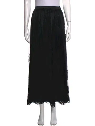 Pre-owned La Perla Vintage Long Skirt In Black
