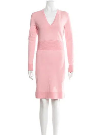 Pre-owned La Perla V-neck Knee-length Dress W/ Tags In Pink