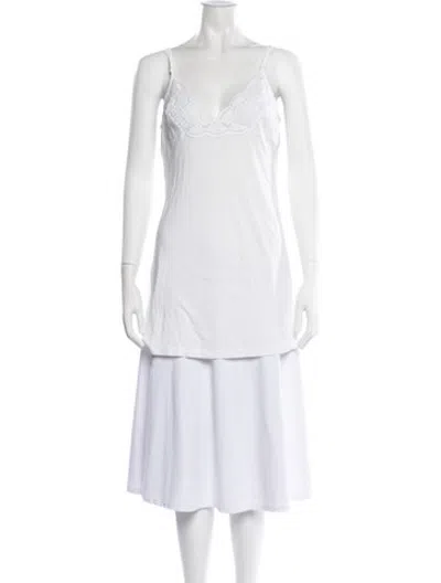 Pre-owned La Perla V-neck Sleeveless Top In Neutrals