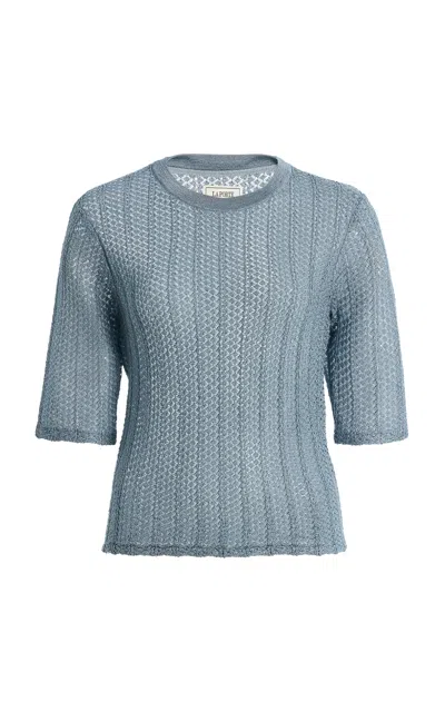 La Porte Carli Baby Tee In Blue