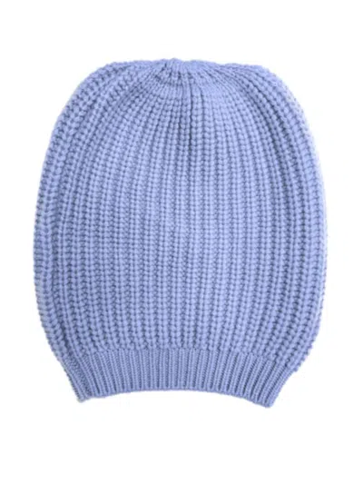 La Rose The Mini Cashmere Beanie For Women In Light Blue