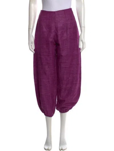 Pre-owned La Veste Silk Wide Leg Pants W/ Tags In Purple
