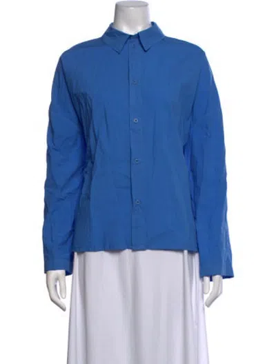 Pre-owned Labo.art Long Sleeve Button-up Top In Blue