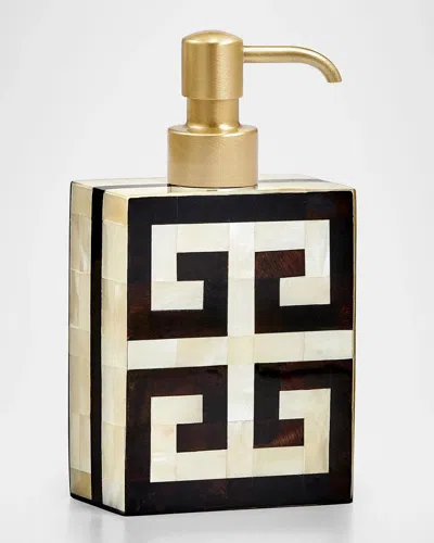 Labrazel Greek Key Pump Dispenser In Brushed Brass
