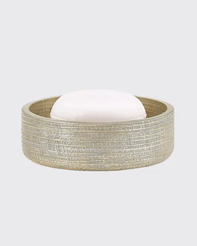 Labrazel Woven Metallic Soap Dish In Gray Metallic