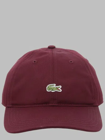Lacoste Baseball Hat With Logo Mini In Red