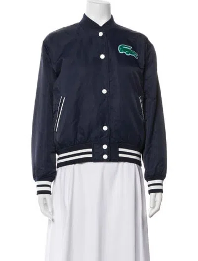 Pre-owned Lacoste Bomber Jacket In Blue