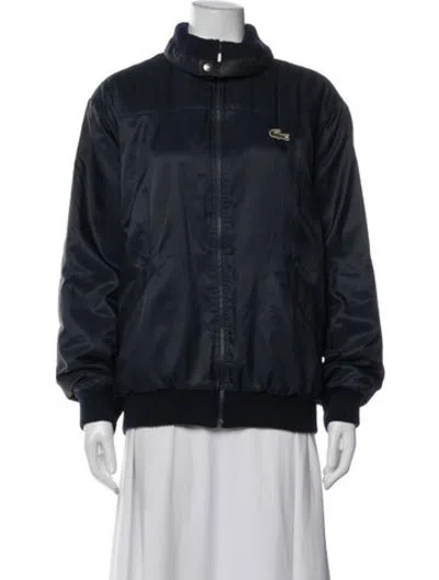 Pre-owned Lacoste Bomber Jacket In Blue