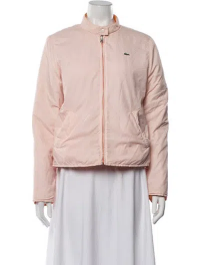 Pre-owned Lacoste Bomber Jacket In Pink