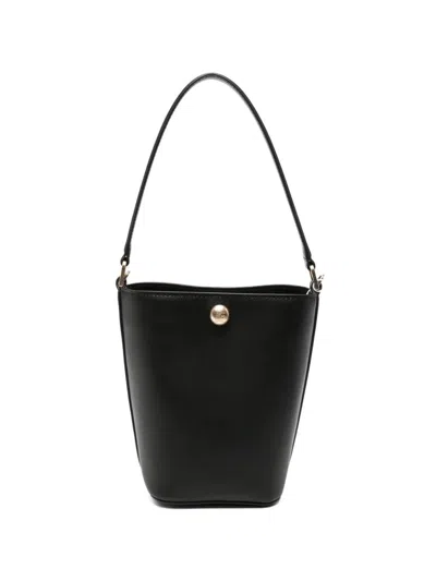 Lacoste Bucket Bag With Engraved Logo In Black