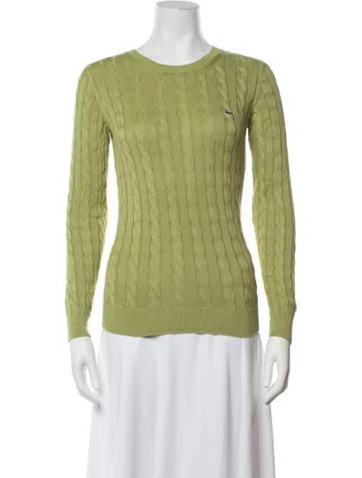 Pre-owned Lacoste Crew Neck Sweater In Green