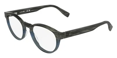 Lacoste L4023 023 Men's Glasses Blue Size 51 - Free Lenses - Blue Light Block Available In Striped Gradient Grey,blue