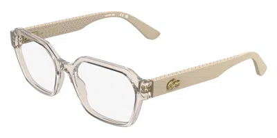 Lacoste L4025 264 Women's Glasses Brown Size 53 - Free Lenses - Blue Light Block Available In Transparent Light Beige