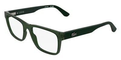 Lacoste L4026 301 Men's Glasses Green Size 55 - Free Lenses - Blue Light Block Available In Transparent Green
