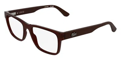 Lacoste L4026 601 Men's Glasses Clear Size 55 - Free Lenses - Blue Light Block Available In Transparent Burgundy