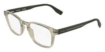 Lacoste L4029 264 Men's Glasses Brown Size 52 - Free Lenses - Blue Light Block Available In Transparent Beige
