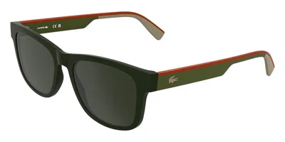 Lacoste L6075s 318 Men's Sunglasses Green Size 54 In Matte Dark Green