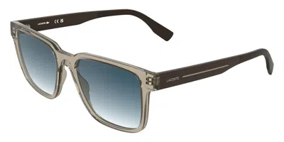 Lacoste L6101s 264 Men's Sunglasses Brown Size 55 In Transparent Light Beige
