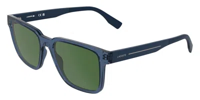 Lacoste L6101s 410 Men's Sunglasses Blue Size 55 In Transparent Blue