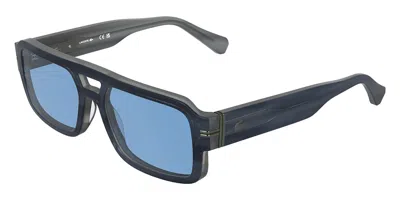 Lacoste L6102s 410 Men's Sunglasses Blue Size 56 In Striped Blue