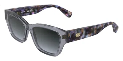 Lacoste L6103s 414 Women's Sunglasses Blue Size 55 In Transparent Avio