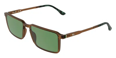 Lacoste L6106s 210 Men's Sunglasses Brown Size 57 In Transparent Brown