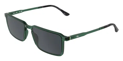 Lacoste L6106s 301 Men's Sunglasses Green Size 57 In Transparent Green