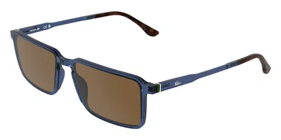 Lacoste L6106s 410 Men's Sunglasses Blue Size 57 In Transparent Blue