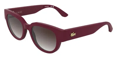 Lacoste L6108s 526 Women's Sunglasses Purple Size 52 In Cyclamen