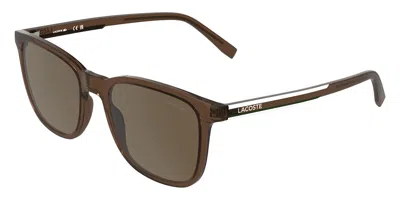 Lacoste L915sp 210 Men's Sunglasses Brown Size 53 In Transparent Brown