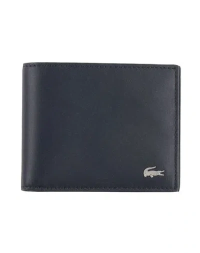 Lacoste Man Wallet Midnight Blue Size - Calfskin