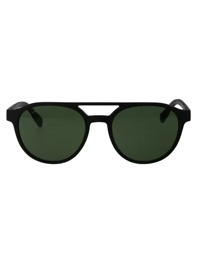 Lacoste Matte Black Acetate Sunglasses