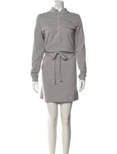 Pre-owned Lacoste Mini Dress In Grey