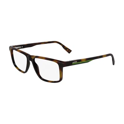 Lacoste Mini Havana Eyeglasses With Clear Demo Lenses In Brown