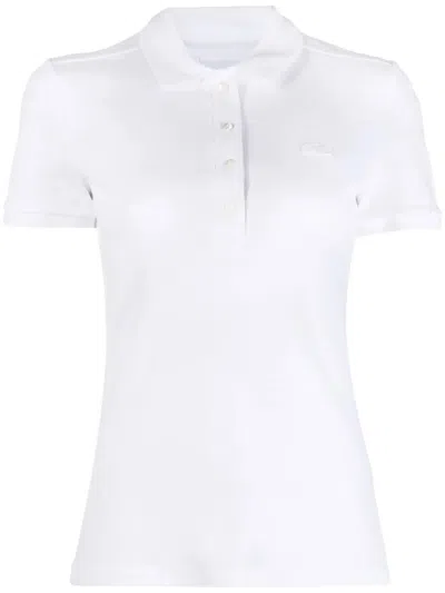 Lacoste Polo With Logo In White