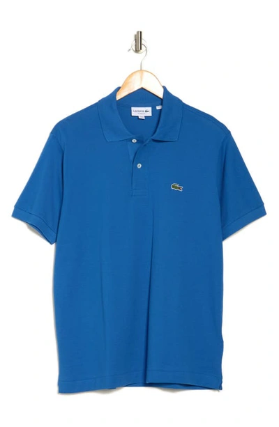 Lacoste Regular Fit Piqué Polo In Mariner Blue