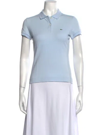 Pre-owned Lacoste Short Sleeve Polo In Blue