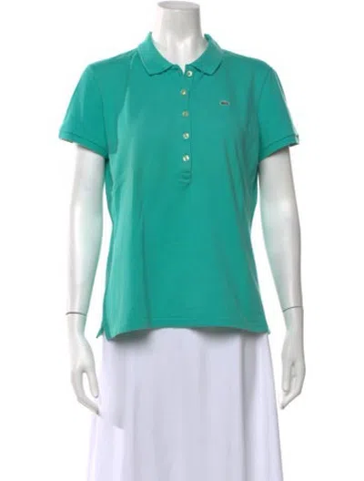 Pre-owned Lacoste Short Sleeve Polo In Green