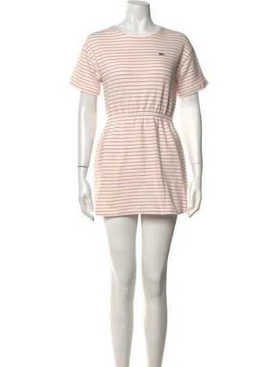Pre-owned Lacoste Striped Mini Dress In Multicolor
