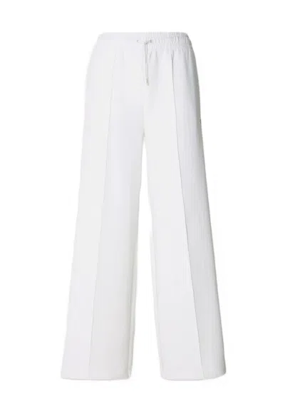 Lacoste White Wide-leg Jersey Sweatpants