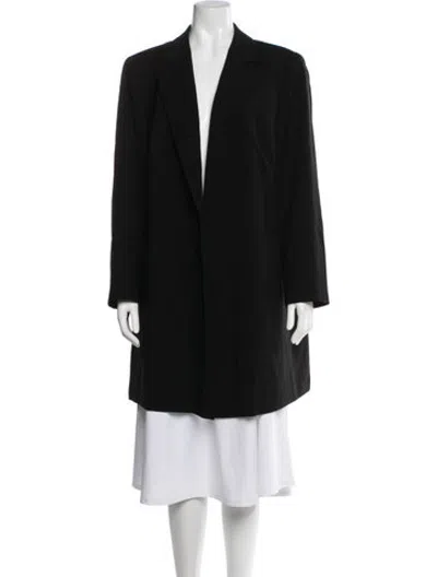 Pre-owned Lafayette 148 Coat In Black