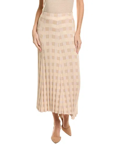Lafayette 148 New York Asymmetric Pull-on Knit Skirt In Brown