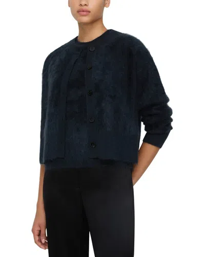 Lafayette 148 New York Brushed 100% Cashmere Button Front Cardigan