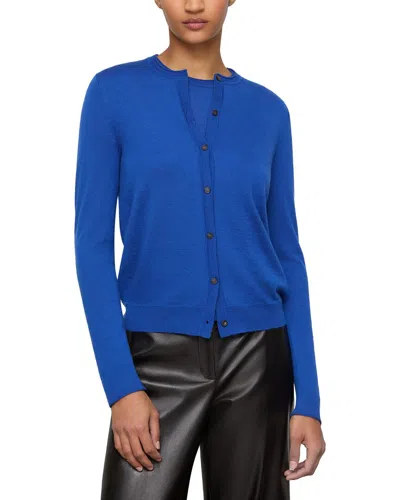 Lafayette 148 New York Crewneck Button Front 100% Cashmere Cardigan