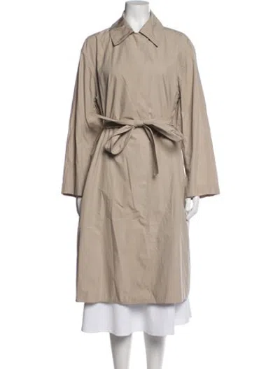 Pre-owned Lafayette 148 Trench Coat In Neutrals