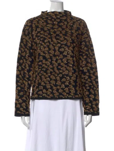 Pre-owned Lafayette 148 Wool Patterned Sweater In Multicolor