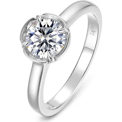 Lafonn Blossom Cradle Solitaire Simulated Diamond Ring In Silver