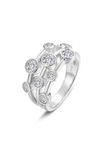 Lafonn Classic Simulated Diamond Bubble Cluster Bezel Ring In Silver