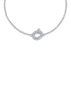 Lafonn Simulated Diamond Pavé Initial Bracelet In Silver/ White Q