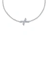 Lafonn Simulated Diamond Pavé Initial Bracelet In Silver/ White X